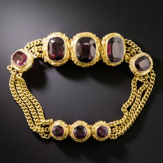 Victorian 18K Garnet Bracelet - 3
