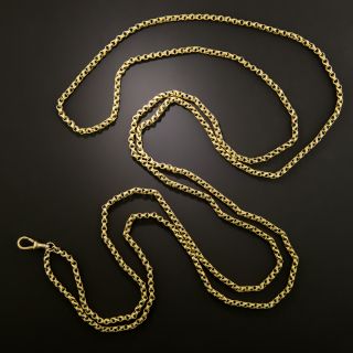 Victorian 63 1/2-Inch Gold Chain, English - 4