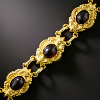 Victorian Cabochon Garnet Bracelet - 2