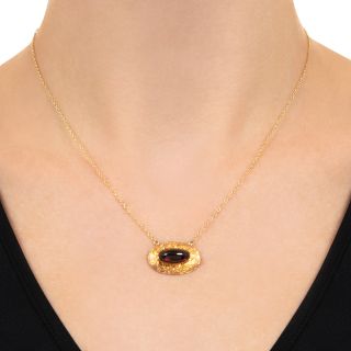 Victorian Cabochon Garnet Pendant