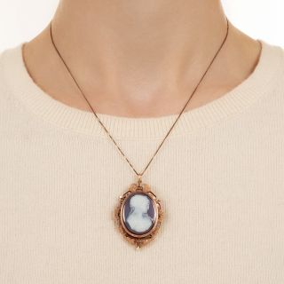 Victorian Carnelian Cameo Pendant/Brooch