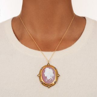 Victorian Carnelian Cameo Pendant