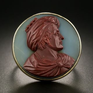 Victorian Chalcedony Cameo Ring - 1