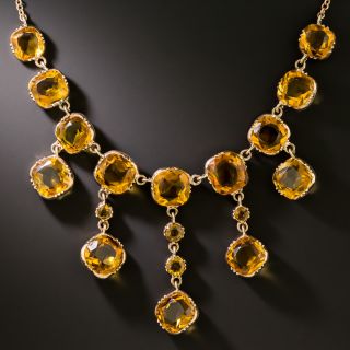 Victorian Citrine Fringe Necklace - 2