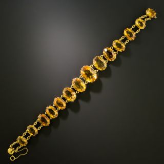 Victorian Citrine Link Bracelet - 4
