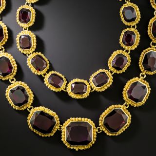 Victorian Color-Change Garnet Riviere Necklace and Bracelet Set - 6
