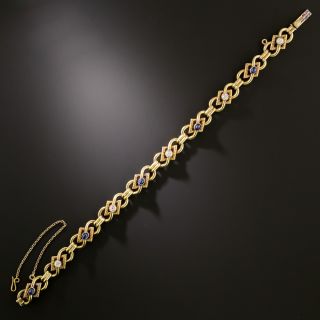 Victorian Diamond and Cabochon Sapphire Bracelet - 3