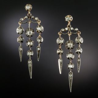 Victorian Diamond Chandelier Earrings - 2