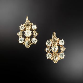 Victorian Diamond Cluster Earrings - 2
