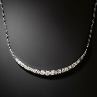Victorian Diamond Crescent Pendant  - 2