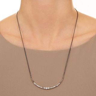 Victorian Diamond Crescent Pendant 