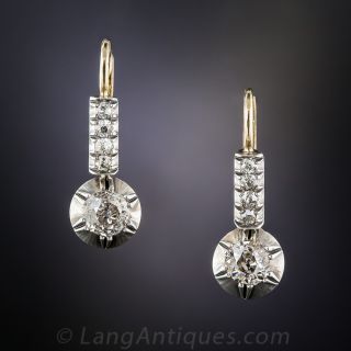 Victorian Diamond Dangle Earrings - 2
