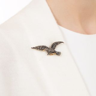 Victorian Diamond Eagle Brooch