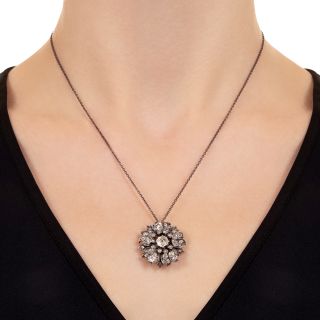 Victorian Diamond Flower Necklace