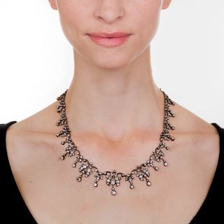 Victorian Diamond Fringe Necklace