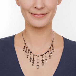Victorian Diamond Fringe Necklace