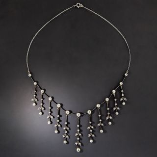 Victorian Diamond Fringe Necklace - 1