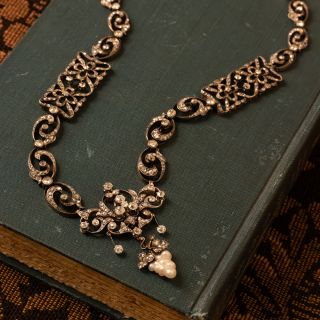  Victorian Diamond Grape Cluster Necklace