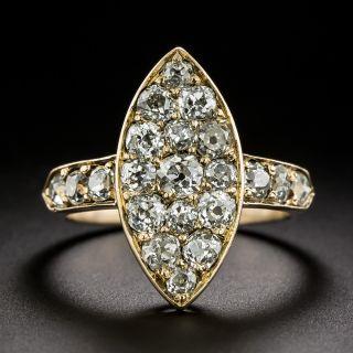 Victorian Diamond Navette Ring - 2