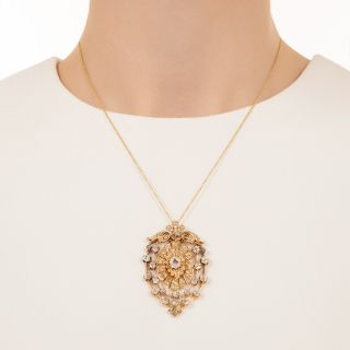 Victorian Diamond Pendant Necklace