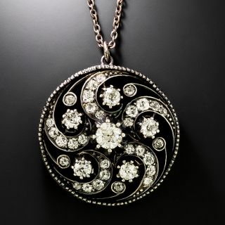 Victorian Diamond Pinwheel Pendant - 3