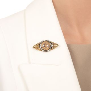 Victorian Diamond Portrait Brooch