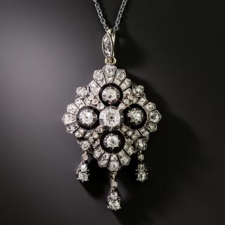 Victorian Diamond Quatrefoil Necklace - 3