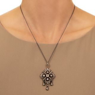 Victorian Diamond Quatrefoil Necklace