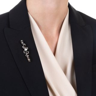 Victorian Diamond Ribbon Pin