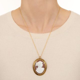 Victorian Diana the Huntress Cameo Brooch/Pendant