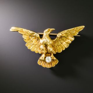 Victorian Eagle with Diamond Brooch - 2