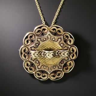 Victorian Enamel Pendant/Pin - 2