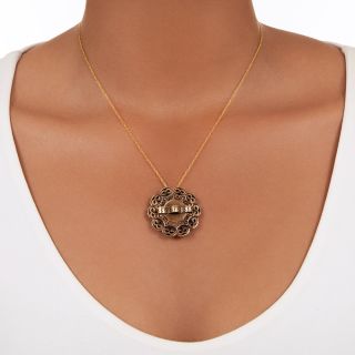 Victorian Enamel Pendant/Pin