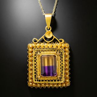 Victorian Etruscan Revival Ametrine Necklace, Netherlands - 2
