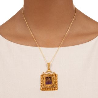 Victorian Etruscan Revival Ametrine Necklace, Netherlands
