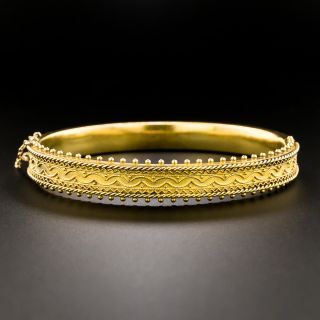 Victorian Etruscan Revival Design Bangle Bracelet, English - 2