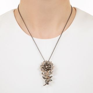 Victorian Flower Corsage Pendant/Brooch
