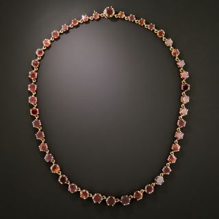 Victorian Foil-Backed Garnet Riviere Necklace - 4