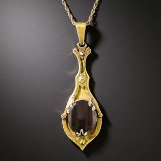 Victorian Garnet Lavaliere by R.W. Edwards of Oakland - 3