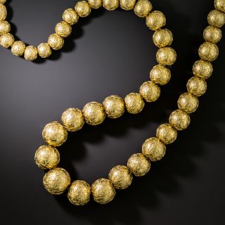 Victorian Gold Bead Necklace - 2