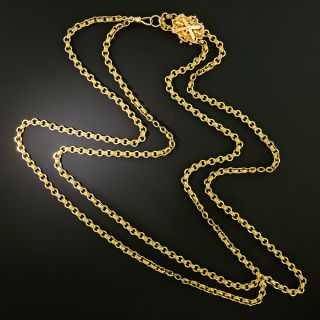 Victorian Guard Chain with Slide, 61 Inches - 2