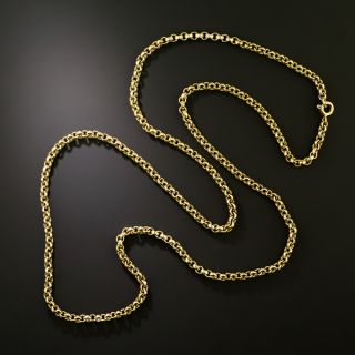 Victorian Handmade 18K Rolo Chain, 26 1/2 Inches - 3