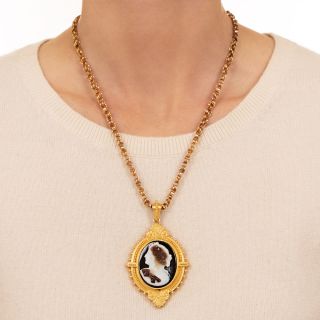 Victorian Hardstone Cameo Locket