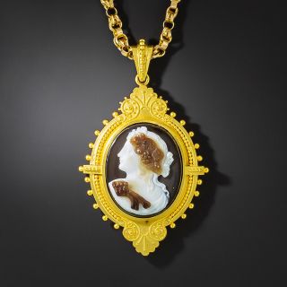 Victorian Hardstone Cameo Locket - 2