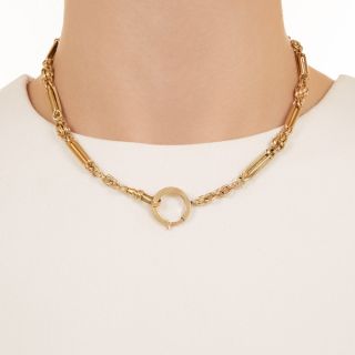 Victorian Heavy Link Watch Chain Necklace