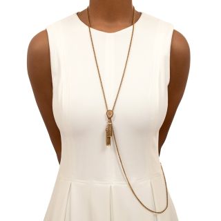 Victorian Long Double Tassel Slide Necklace