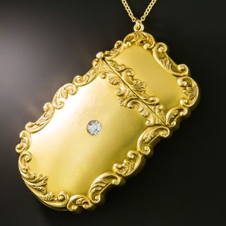 Victorian Match Safe with Diamond Pendant - 1