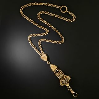 Victorian Natural Pearl and Enamel Slide Necklace - 2