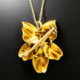 Victorian Natural Seed Pearl Flower Brooch/Pendant, by A. J. Hedges