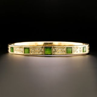 Victorian Nephrite Jade Bangle, by Carter & Gough - 2